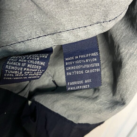 Vintage Tommy Hilfiger Jacket Mens Large Blue Windbreaker Full Zip Y2K 90s Prep - Picture 9 of 11